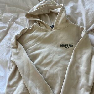 White fox beige and grey hoodie
